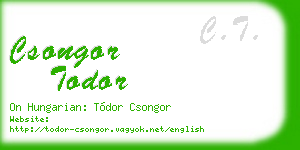 csongor todor business card