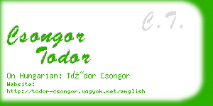 csongor todor business card